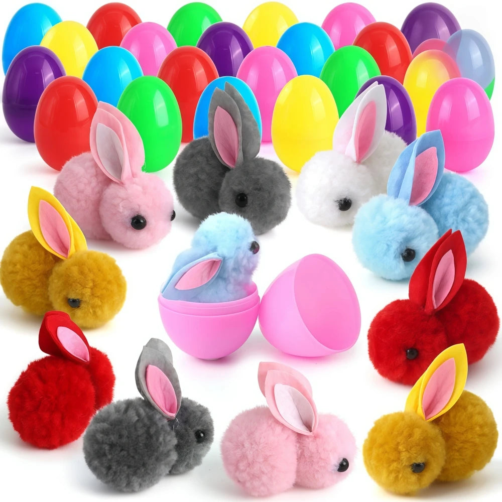 6/12/18/24 Pcs Cute Easter Bunny Eggs for Easter Party Birthday
