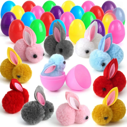 6/12/18/24 Pcs Cute Easter Bunny Eggs for Easter Party Birthday