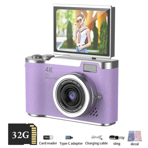 4K Digital Camera Beauty Filters 48MP HD Student CCD Camera CMOS Anti