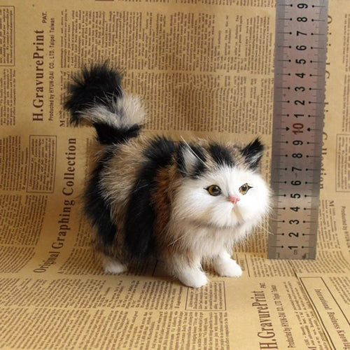 Cute Simulation Cat Plush Toys Soft Stuffed Kitten Model Fake Cat