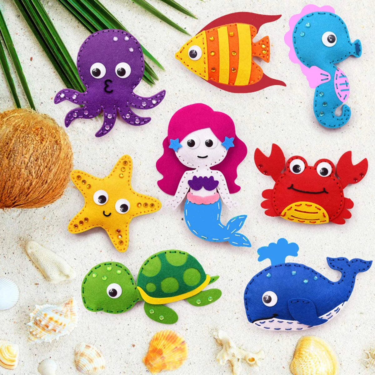 Sea Animals Sewing Kit for Kids Sea Animals Craft Kit Sewing Stuffed