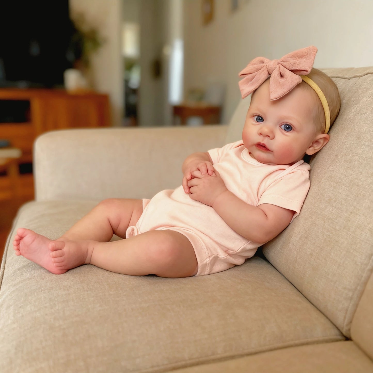 NPK 18inch Reborn Baby Doll Meadow Soft Body 100% handmade 3D Skin