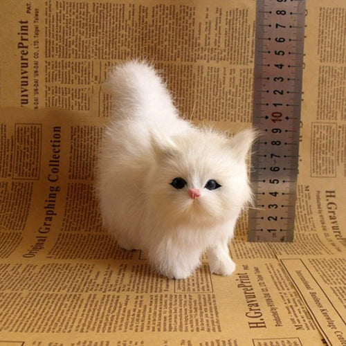 Cute Simulation Cat Plush Toys Soft Stuffed Kitten Model Fake Cat