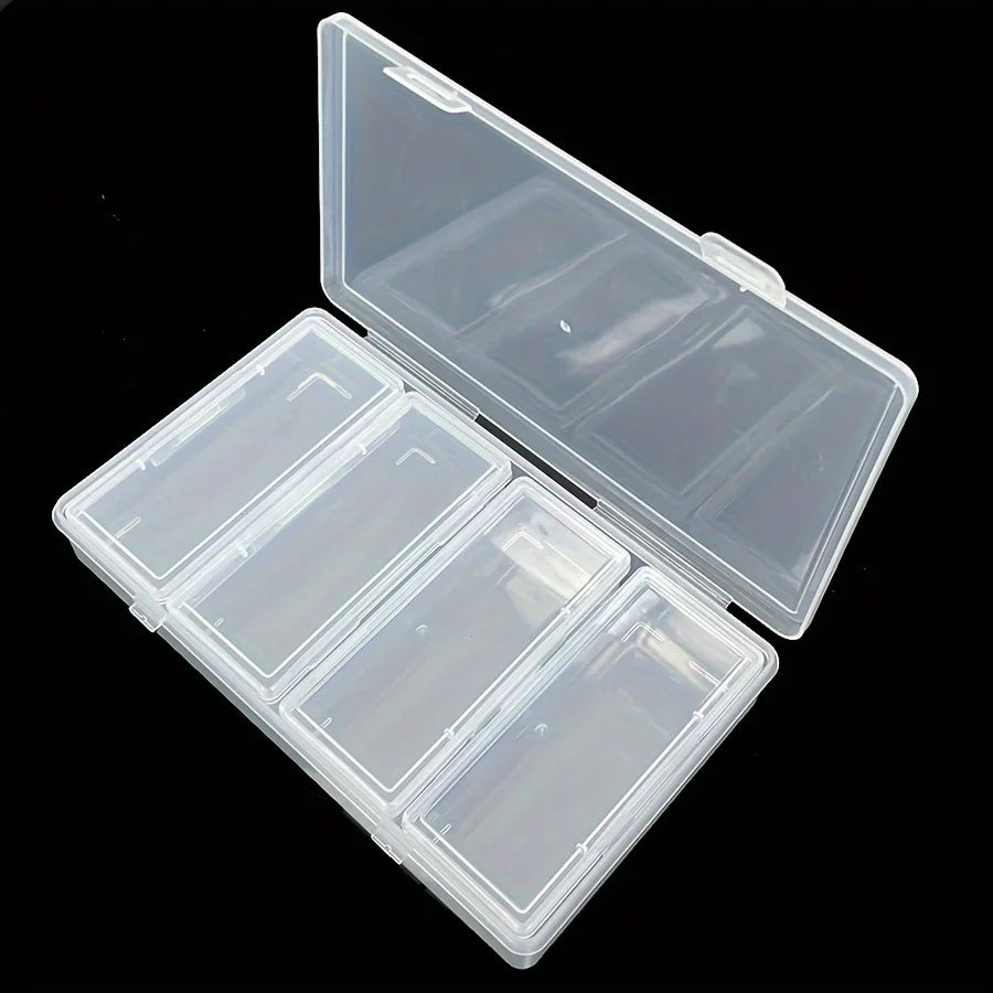 4 Adjustable Dividers Clear Plastic Storage Organizer Box - Craft &
