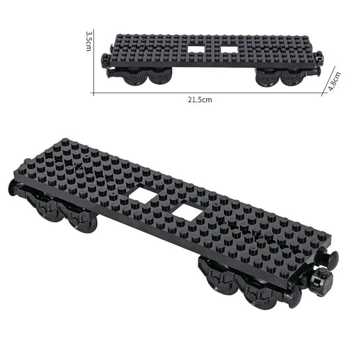 MOC City Creative Idea Train Base Wheel Carriage Building Blocks