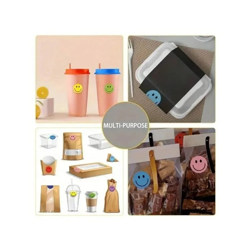 500pcs round Smiling Face Paper Stickers for Teachers Parents