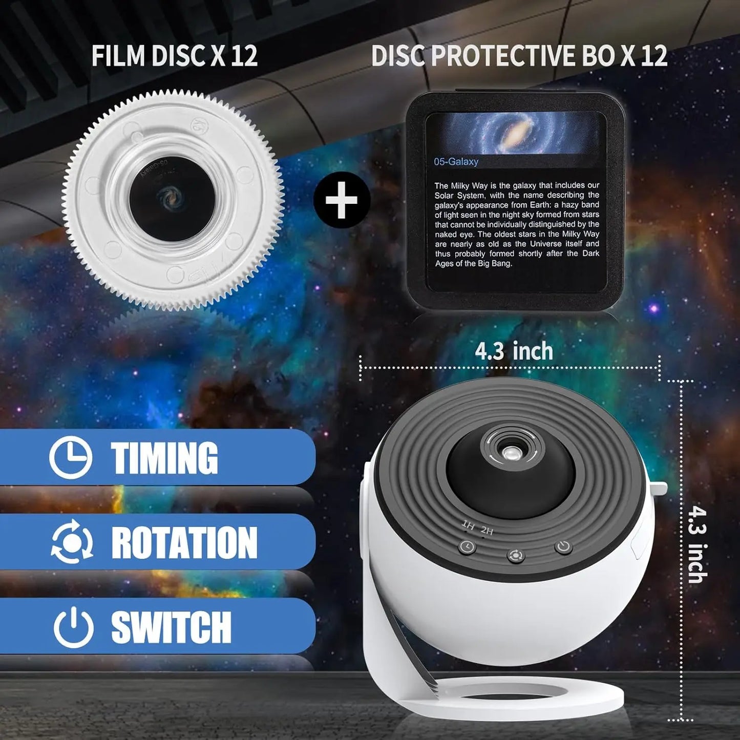 Star Projector Night Light Planetarium Projector 360° Rotate Galaxy