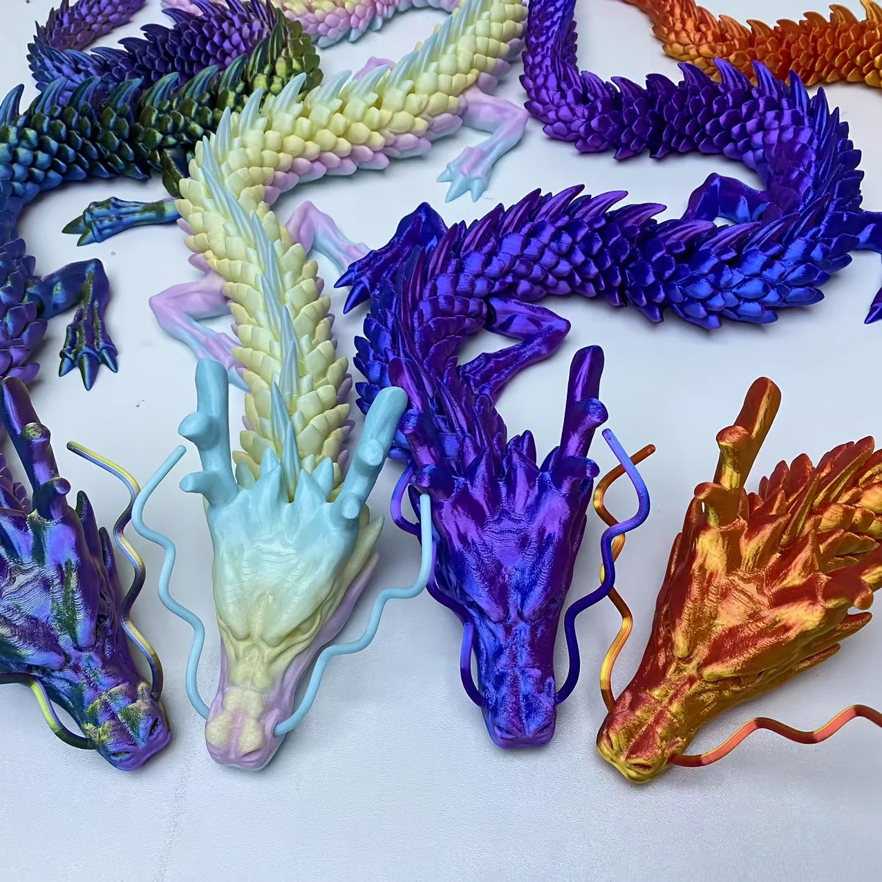 88CM 3D Printed Gem Dragon Crystal Fidget Toy Rotatable Articulated