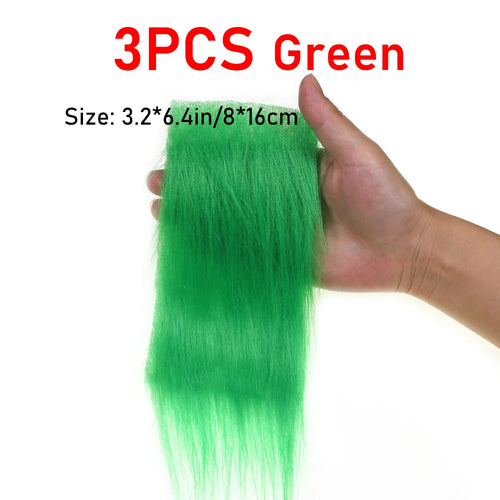 3PCS Fly Tying Artificial Synthetic Fluffy Fiber Long Hairy Craft Fur
