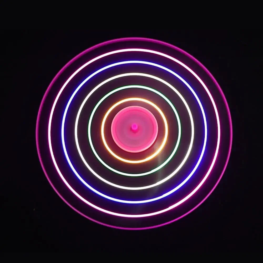 Kids Luminous Flying Disc Propeller Toys LED Lighting Pull String