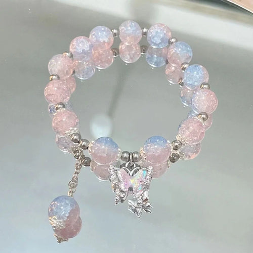 New Simple Beads Crystal Bracelet For Women Girls Korean ins Flower