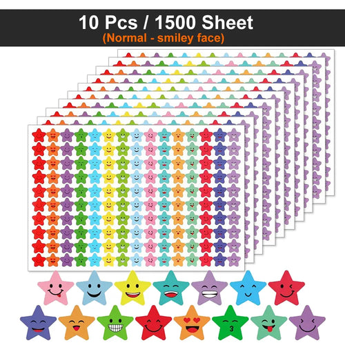 450-3000 Sheet Happy Face Stars Reward Sign Stickers Pack DIY