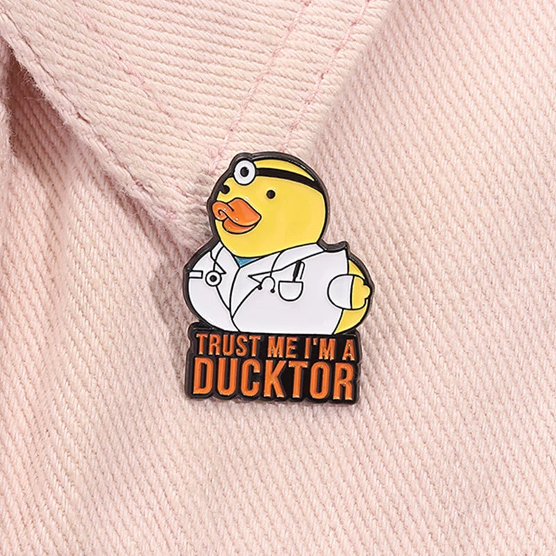 Trust Me I'm a Doctor Enamel Pin Animal Veterinarian Plague Doctor