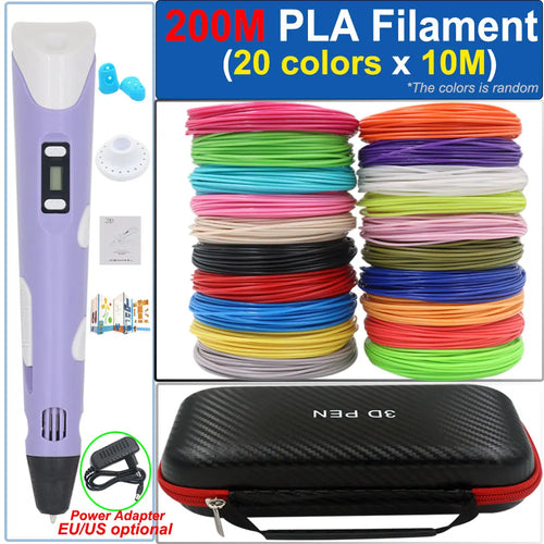Children's 3D Pen 3D Drawing Printing Pen with LCD Screen Power