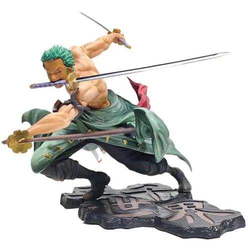 One Piece 10CM Figure Toys Anime GK Roronoa Zoro Three-blade