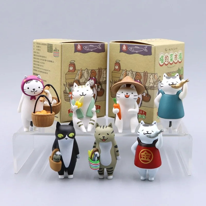 Ms Cat Blind Box Figure Toys kittens Dolls Meow Market Blind Bag