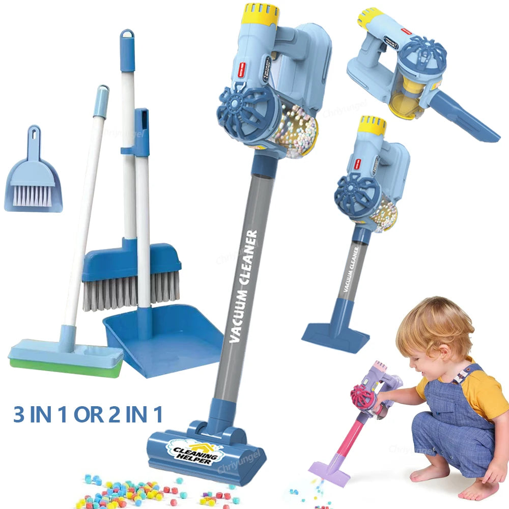 Kids Simulation Electric Vacuum Cleaner Cleaning Set for Toddlers Role