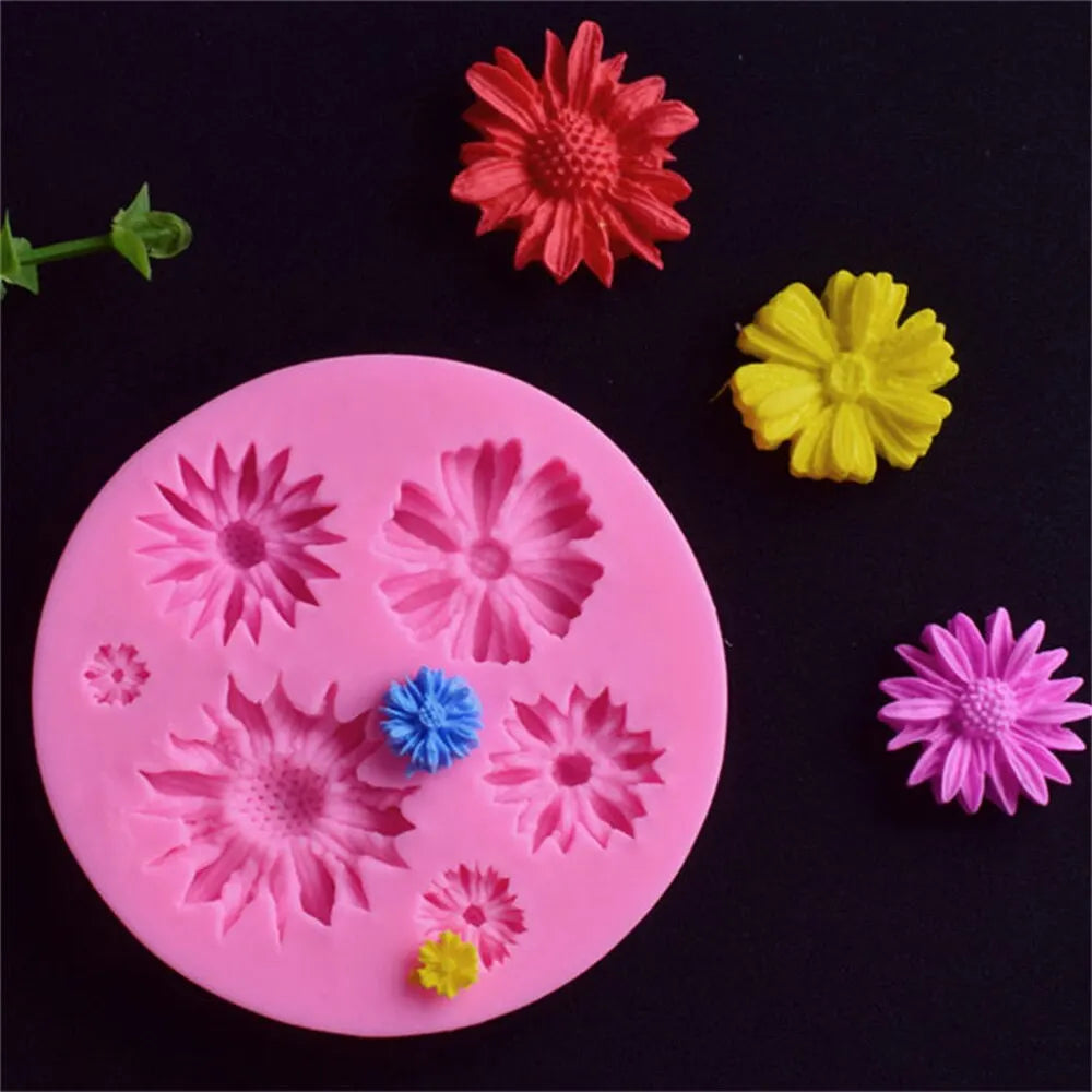3D Flower Silicone Molds Fondant Craft Cake Candy Chocolate Sugarcraft