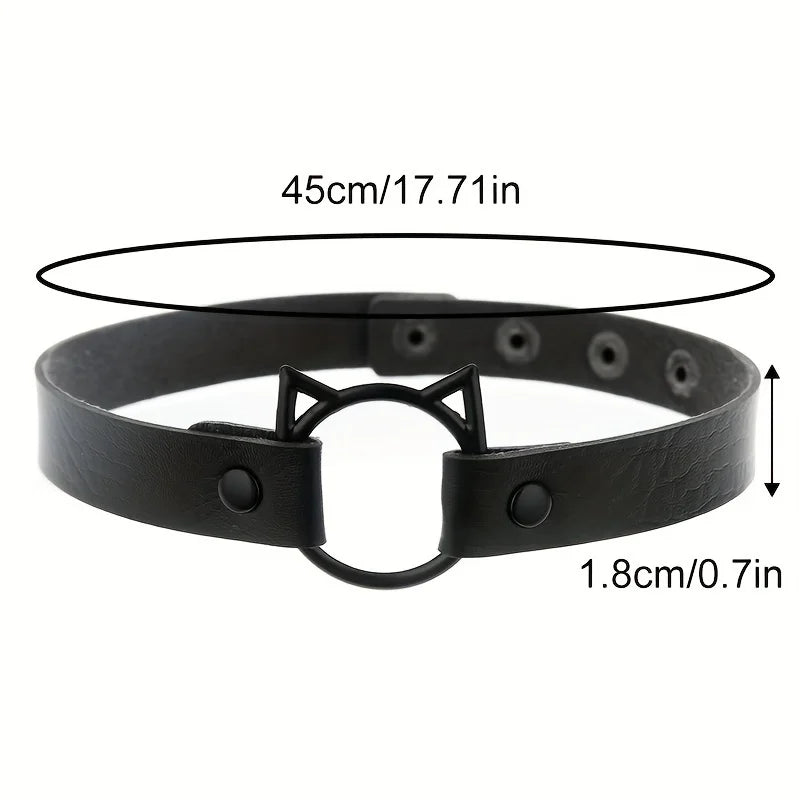 1pc Fashion Punk Gothic Necklace Collar, Rivet Choker Y2K Necklace For
