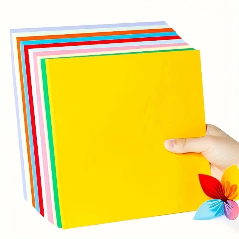 100 sheets of cardstock available in 10 colors for origami art crafts