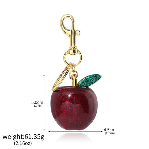 Fashion Delicious Red Cherry Keychain Summer Fruits Cherries Pendant