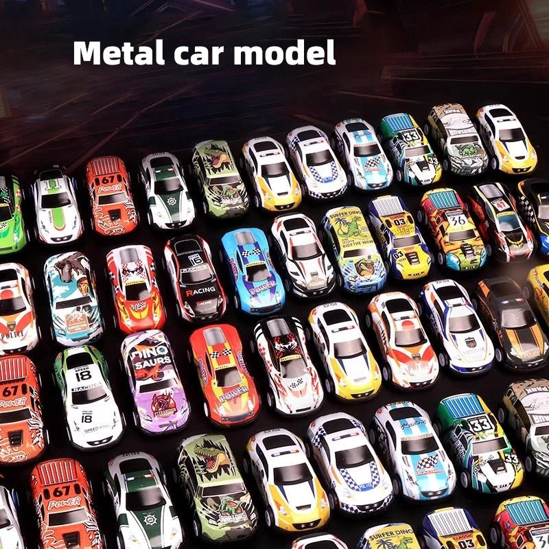 Gift box version: 48-piece alloy car set, children's toy car, tin car,