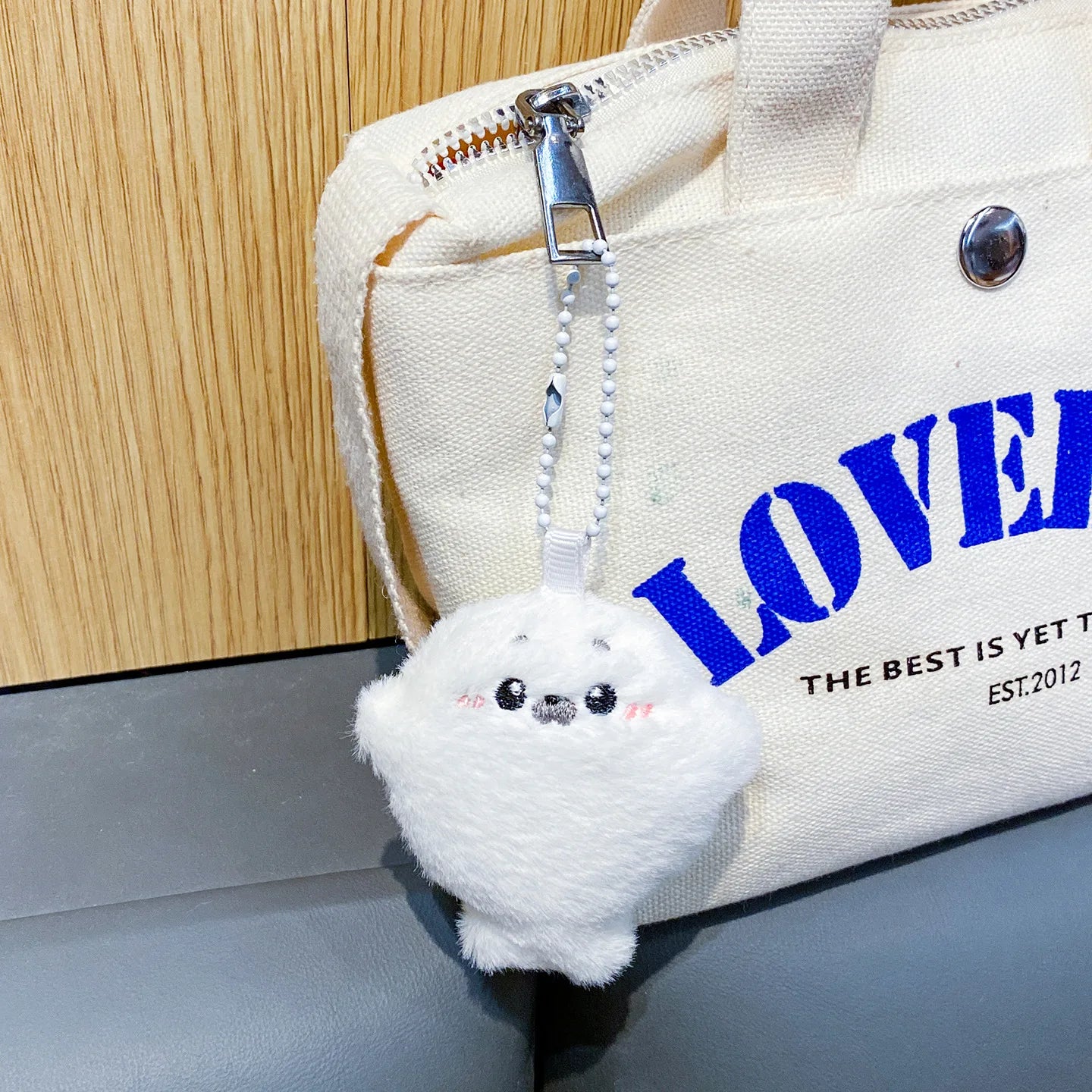 Baby seal plush toy bag pendant, cartoonish and cute plush doll