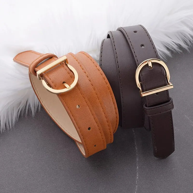 Women's Belt Fashion High-quality Pin Buckle Belt Genuine Luxury Soft