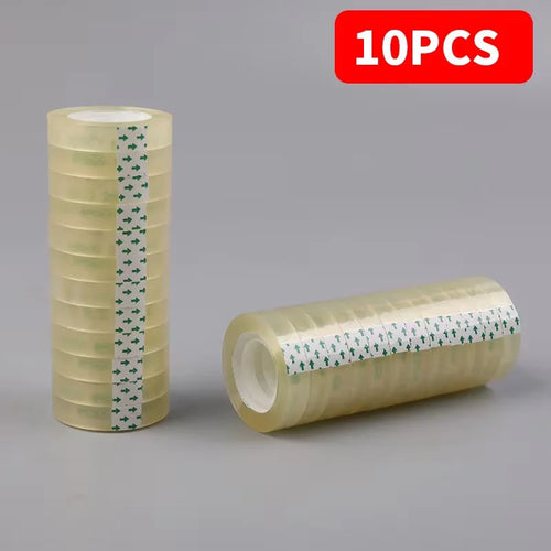 10 Rolls High-Quality Clear Adhesive Tape for Gift Wrapping, Crafts,