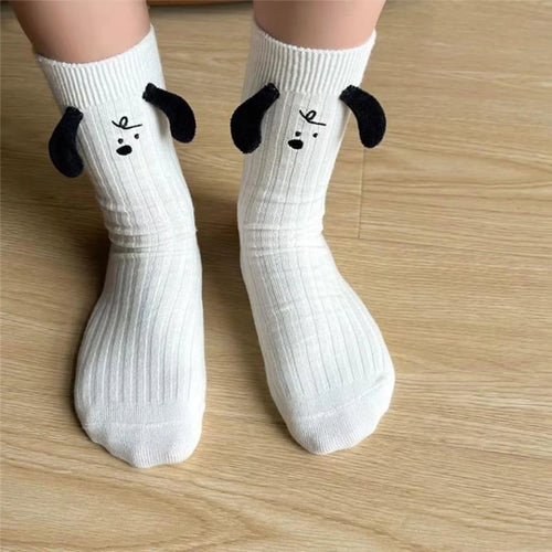 1/6 Pairs Cartoon Women Socks Fashionable And Versatile Cute Design