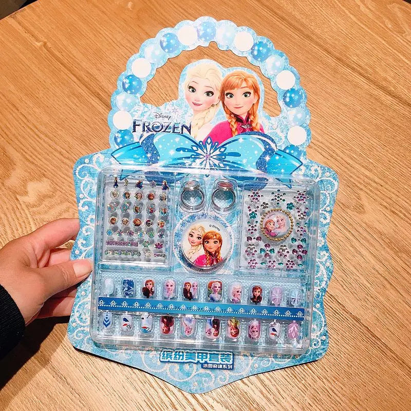 Disney Children's Nail Sticker Set Elsa Princess Dress Up Cute Kawaii