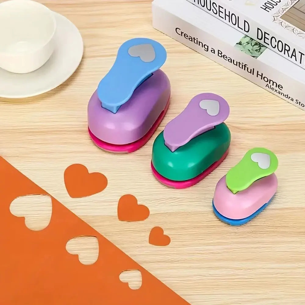 8/16/25/38/50mm Random Color Heart Shaped Hole Punch DIY Craft Hole