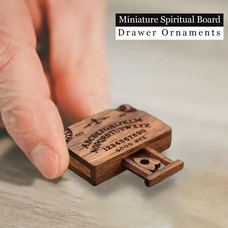 Mini Ouija Board Retro Miniature Spirit Board With Drawer Wooden