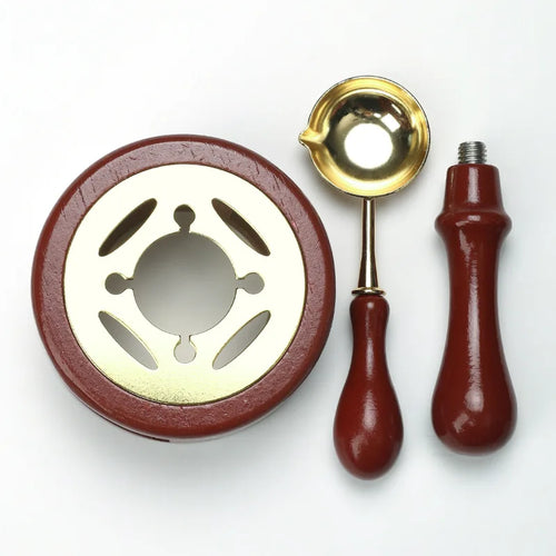 2/3pcs Wax Seal Set Wood Wax Melting Lacquer Furnace With
