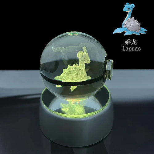 Pokemon Crystal Ball Pikachu Gengar Eevee Mewtwo Lacario Anime Game