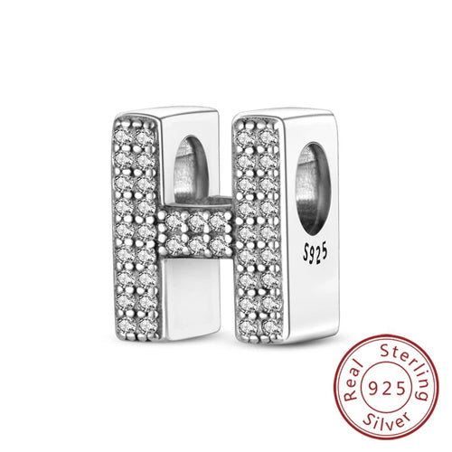 Charms Fit Original Bracelet A-Z Alphabet Charms Beads 925 Sterling