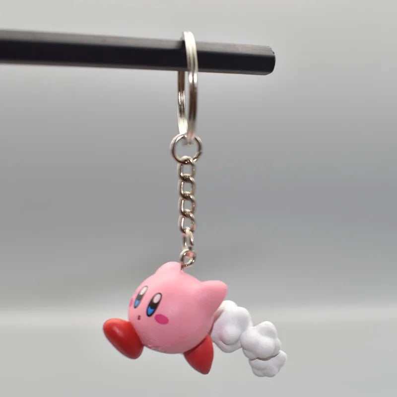 6 Models Super Cute Kawaii Kirby Figures Keychain Portable Popular