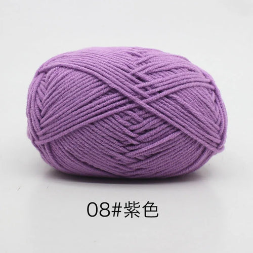 40-50g/Set 4ply Milk Cotton(80%) Knitting Yarn Needlework Dyed Lanas