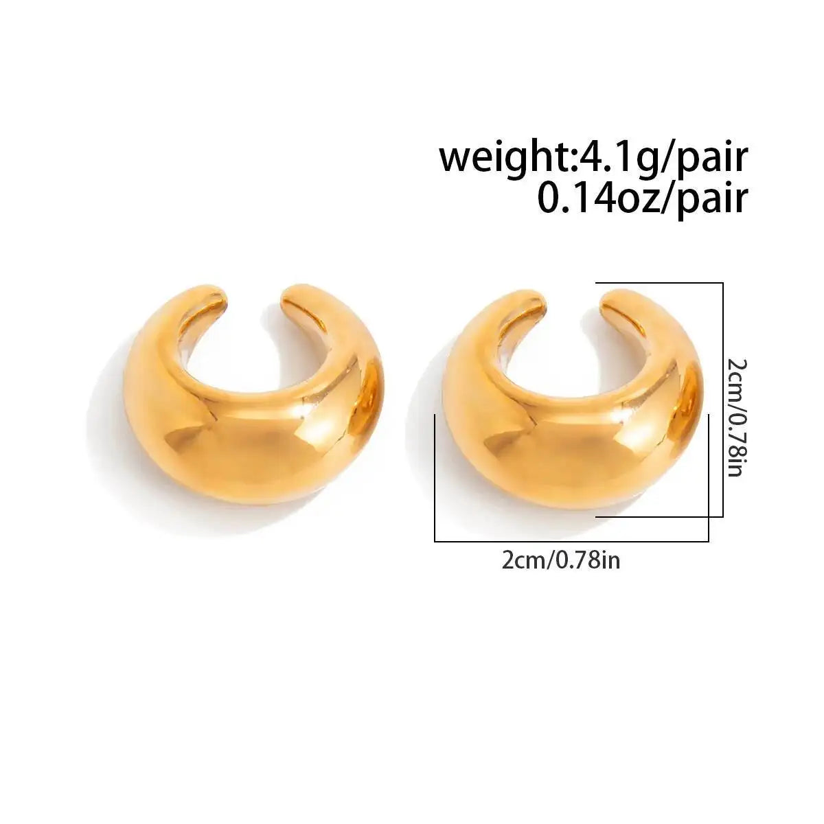 IngeSight.Z 2026 Punk Unique C-Shaped Metal Water Drop Cartilage Ear