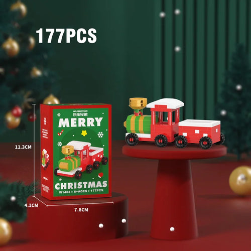 Christmas Building Block Santa Claus Snowman Elk Tree Micro Brick