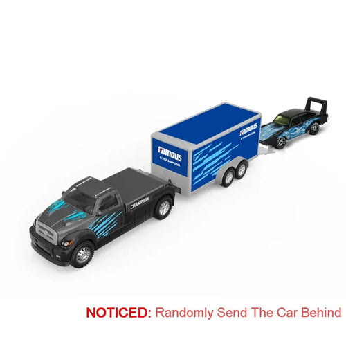 Scale 1:64 Container Alloy Trailer Model Toy Car Diecast Metal Movable