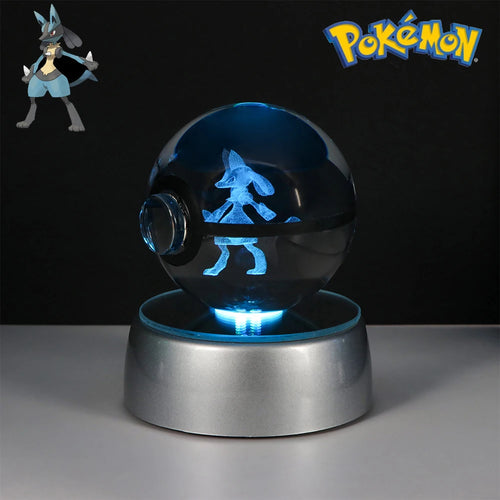Pokemon Crystal Ball Pikachu Gengar Eevee Mewtwo Lacario Anime Game