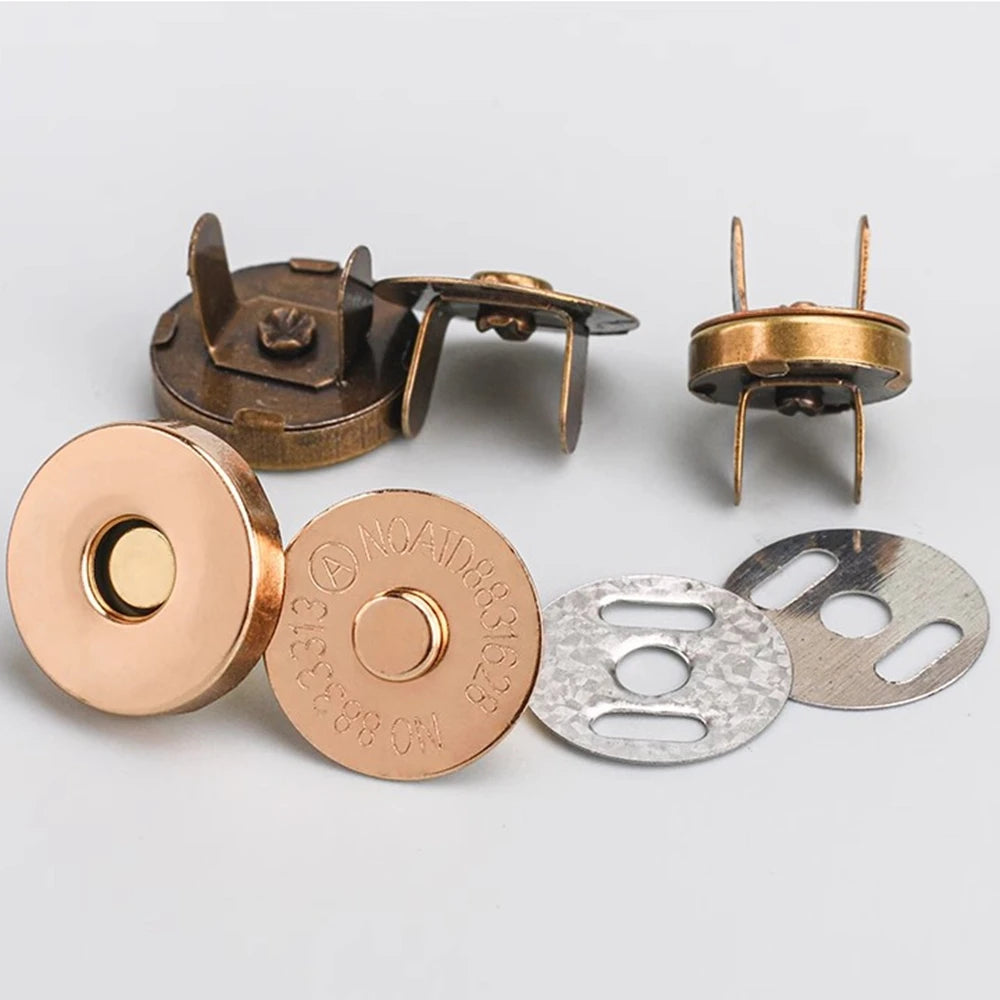 10 Pcs/Pack 14-18MM Magnetic Snap Fasteners Clasps Buttons Handbag