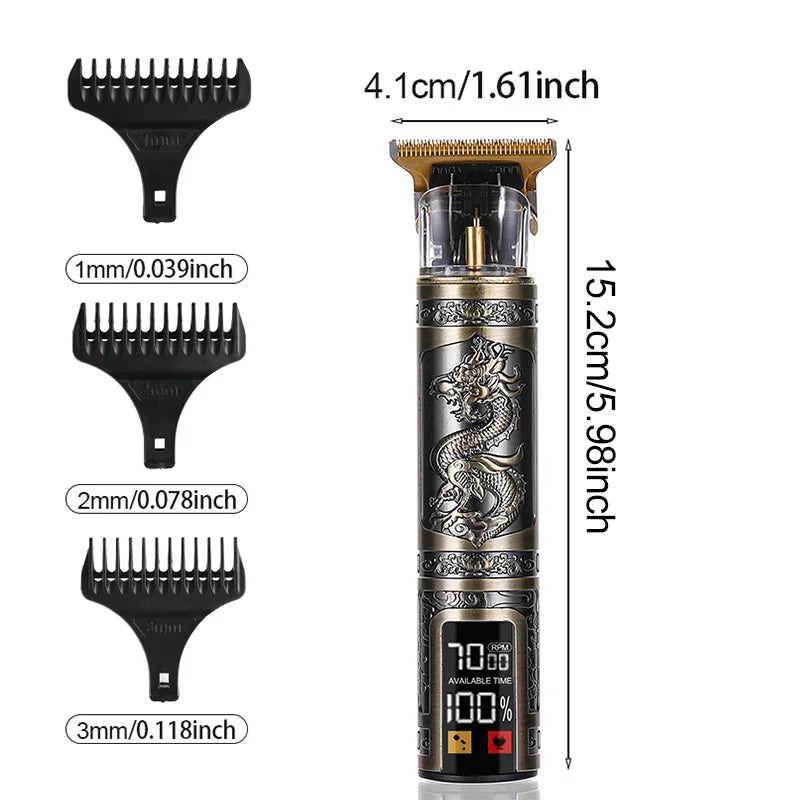 Vintage Hair Clipper USB Charging Hair Cutting Machine Electric Hair