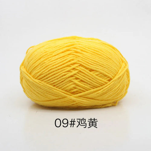40-50g/Set 4ply Milk Cotton(80%) Knitting Yarn Needlework Dyed Lanas