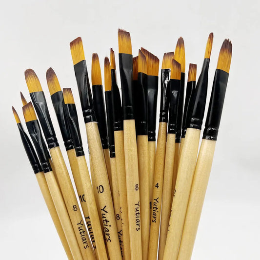 Yutiars Professional Artist Paint Brush Set - 6 PCS, Nylon Bristles