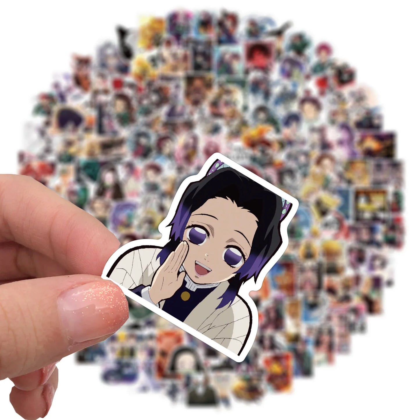 100/200pcs Cartoon Anime Demon Slayer Stickers for Laptop Suitcase