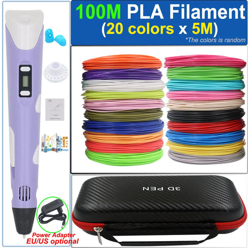 Children's 3D Pen 3D Drawing Printing Pen with LCD Screen Power