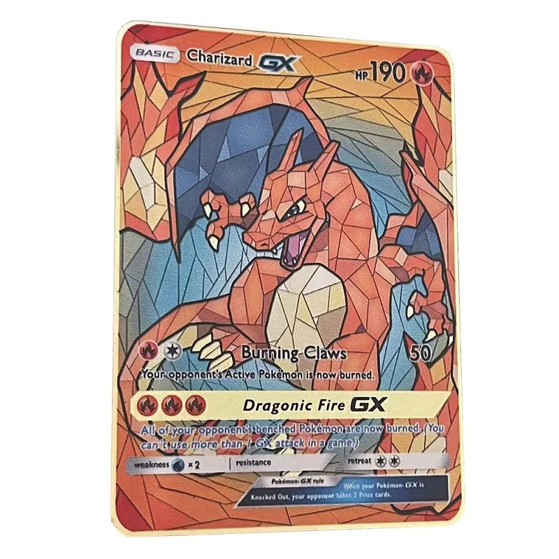 Pokemon Metal Card 10000 Points Arceus Charizard Super Card Golden