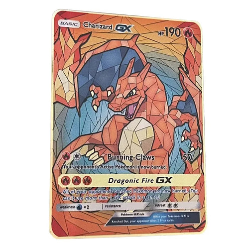 Pokemon Metal Card 10000 Points Arceus Charizard Super Card Golden